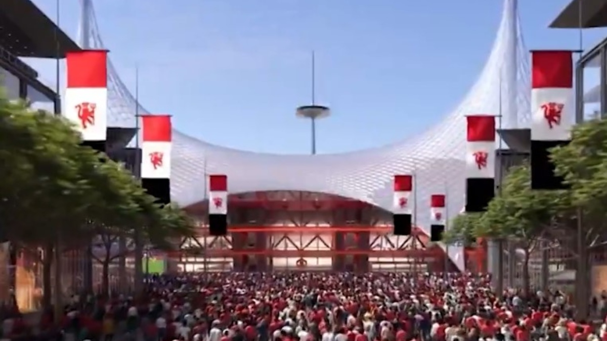Construção deve custar dois bilhões de euros, cerca de R$ 12,8 bilhões. /Foto: Reprodução/Manchester United