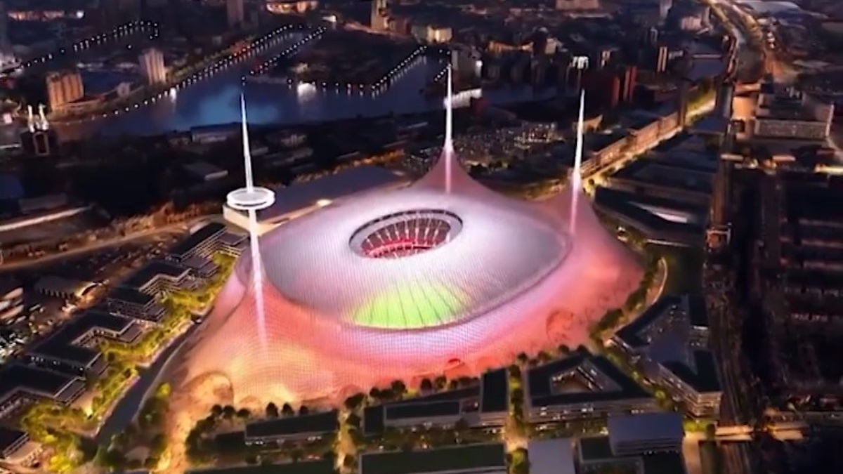 Novo design destaca tridente visto no escudo do Manchester United. /Foto: Reprodução/Manchester United