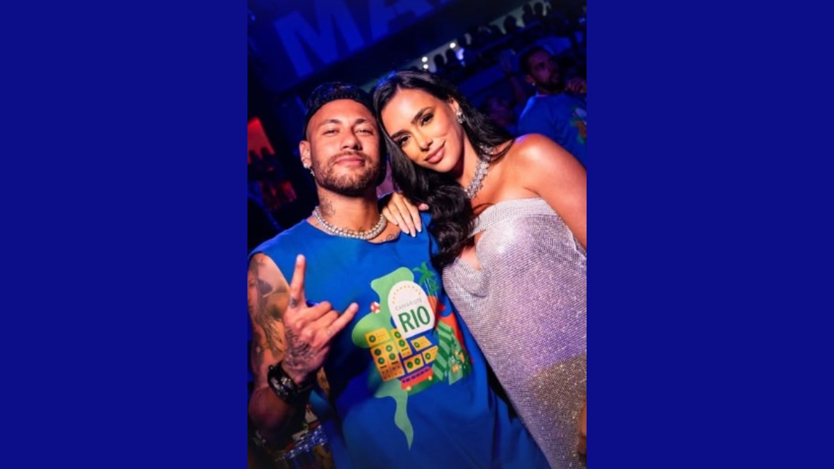 Neymar e Bruna Biancardi no Carnaval do Rio de Janeiro. /Foto: Reprodução/Redes sociais