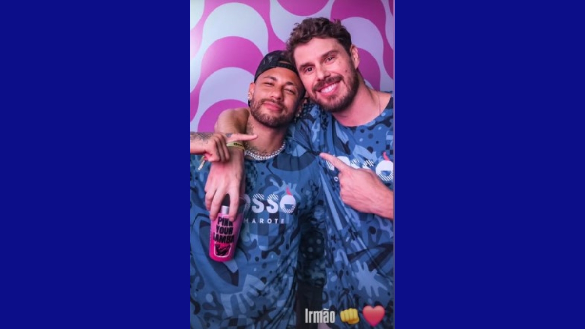 Neymar e Bruninho no Carnaval do Rio de Janeiro. /Foto: Reprodução/Redes sociais