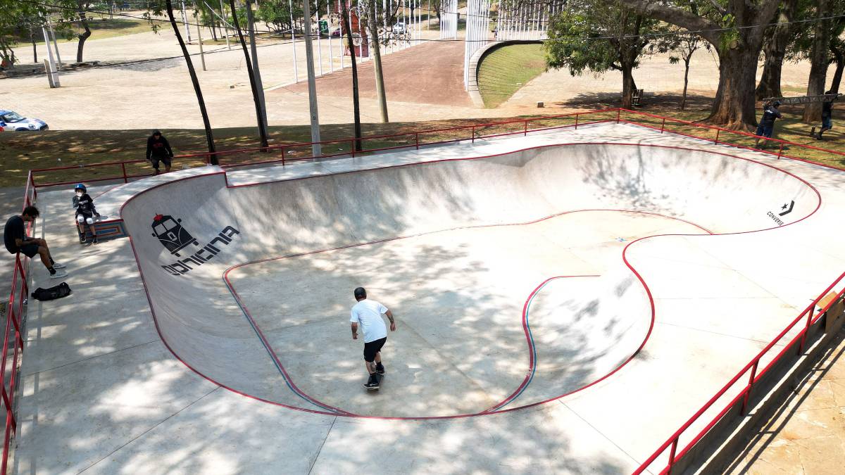 Taquaral tem equipamentos esportivos, como a pista de skate. Foto: Carlos Bassan/Prefeitura de Campinas