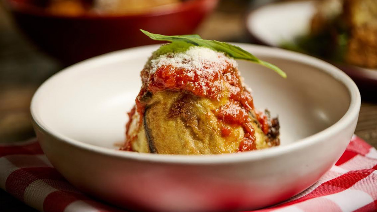 Melanzane ala Parmegiana, do Temperani Trattoria. Foto: Lucas Alvim/Divulgação/Temperani Trattoria