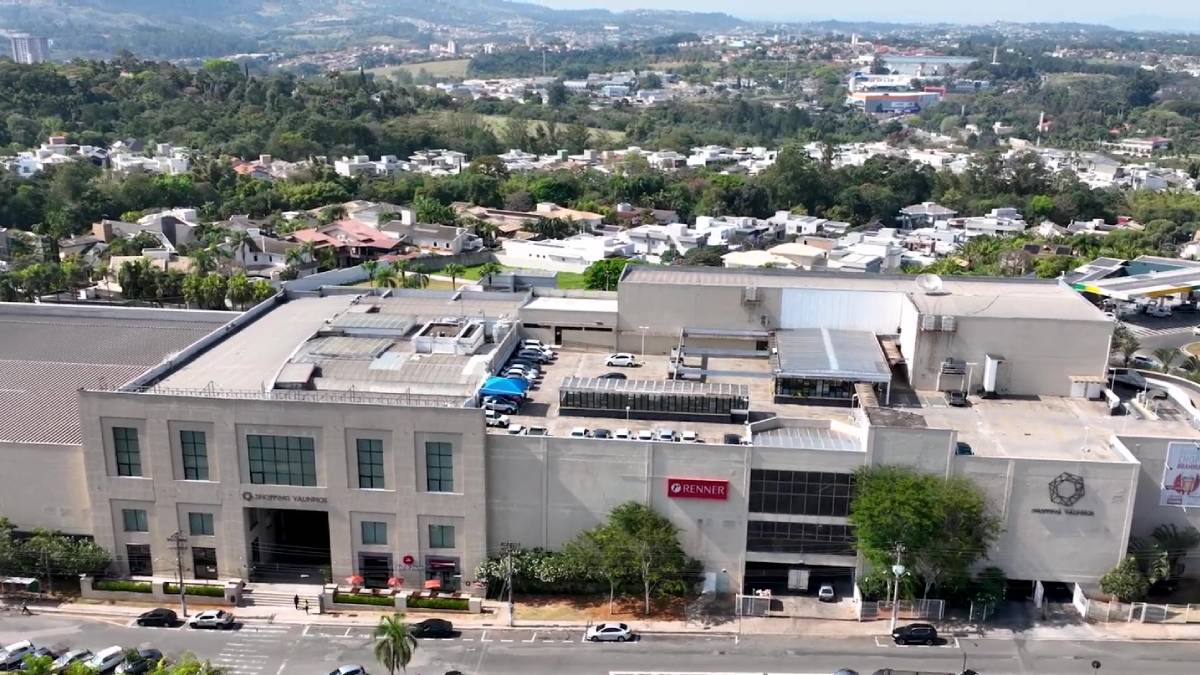Shopping Valinhos tem quase 20 anos e 15 mil m² de área locável. Foto: Reprodução/Youtube