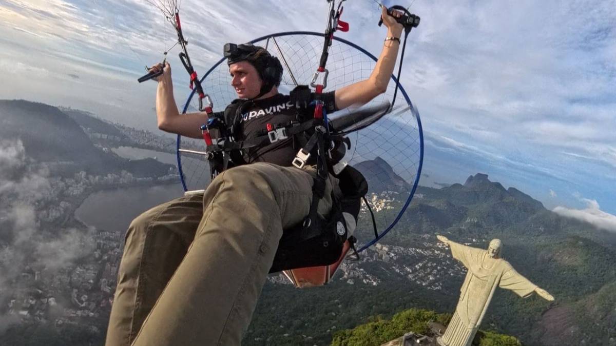 Voo ao Cristo Redentor é um dos favoritos do campineiro Yanis Terzis. Foto: Arquivo Pessoal