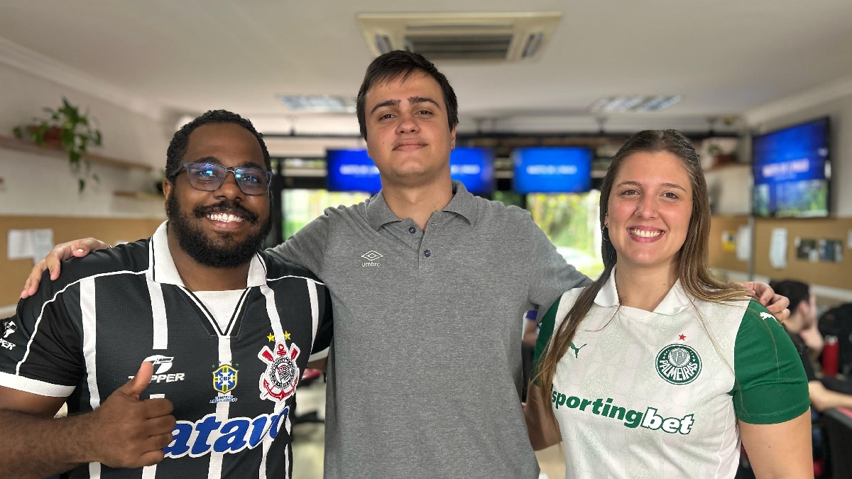 Em entrevista para o podcast G+ Esportes, disponível no YouTube da Gazeta de S.Paulo, o casal contou os bastidores e a rotina dos vídeos, como foi assistir a final do Paulistão entre as duas equipes e analisou a temporada de Ramón Díaz e Abel Ferreira - (Thiago Neme/Gazeta de S.Paulo)