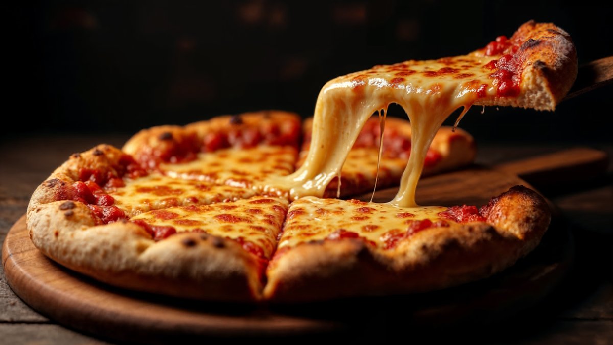 A mussarela estica bastante e, por isso, é ótima para pizzas