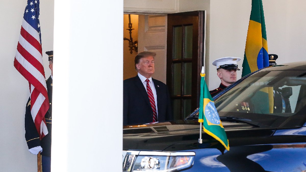 Trump durante visita diplomática ao Brasil em seu primeiro mandato (Foto: Isac Nóbrega/PR/Flickr Palácio do Planalto)