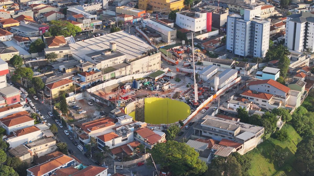 Estação Itaberaba Hospital Vila Penteado alcançou 51,84% das obras. /Foto: Divulgação/Linha Uni