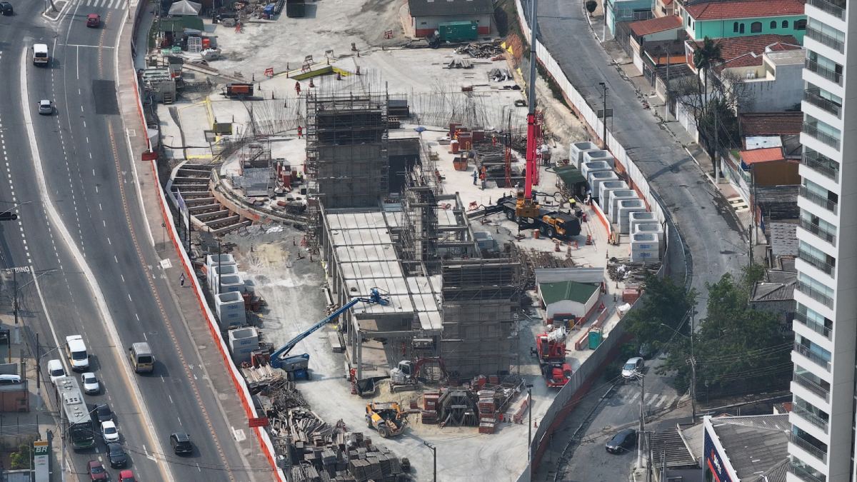 Estação João Paulo I alcançou 65,88% das obras. /Foto: Divulgação/Linha Uni
