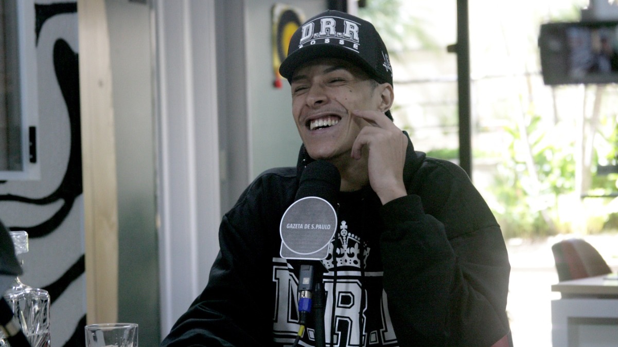 Magrão, um dos MCs de batalha mais populares do Brasil, durante entrevista na Gazeta /Thiago Neme/Gazeta de S. Paulo