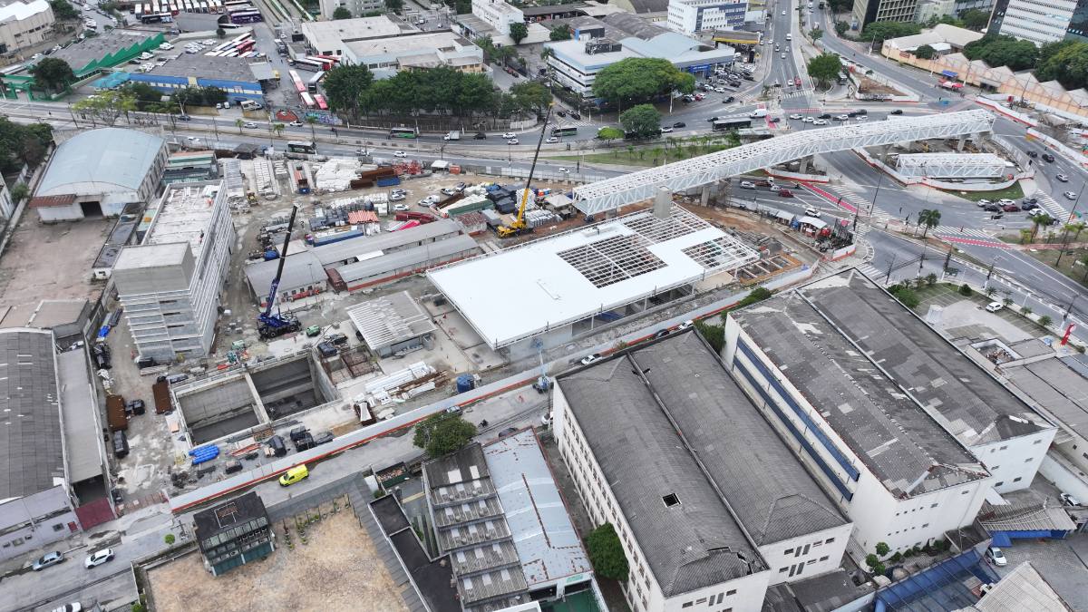 Estação Santa Marina alcançou 72,67% das obras. /Foto: Divulgação/Linha Uni