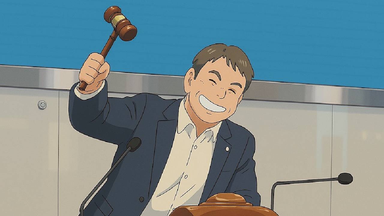 Governador Tarcísio entrou para a trend reproduzindo o dia que deu sete marteladas no leilão do Rodoanel, em 2023. Foto: Reprodução