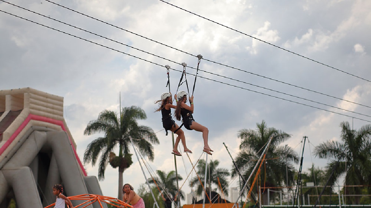 Além da atração principal do evento evento terá tirolesa, bungee trampolim, entre outros.