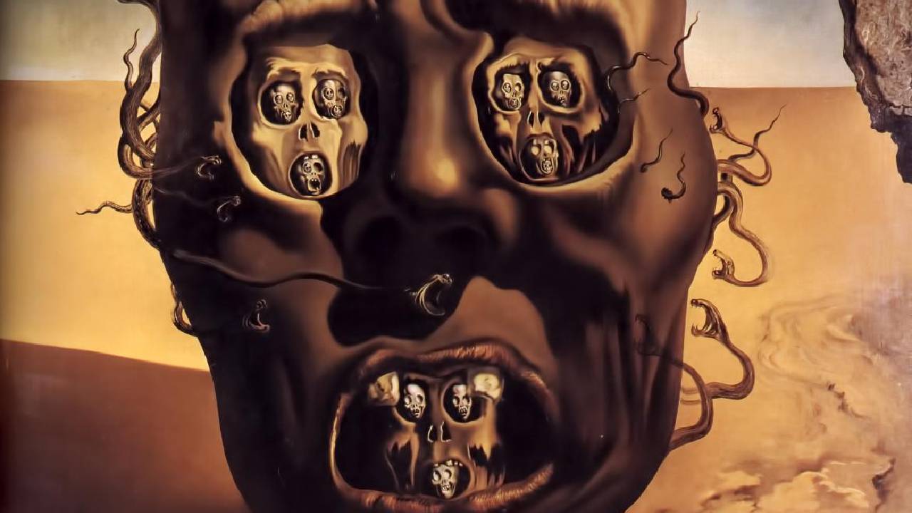 Quadro "O rosto da guerra", pintado por Salvador Dali. Foto de arquivo