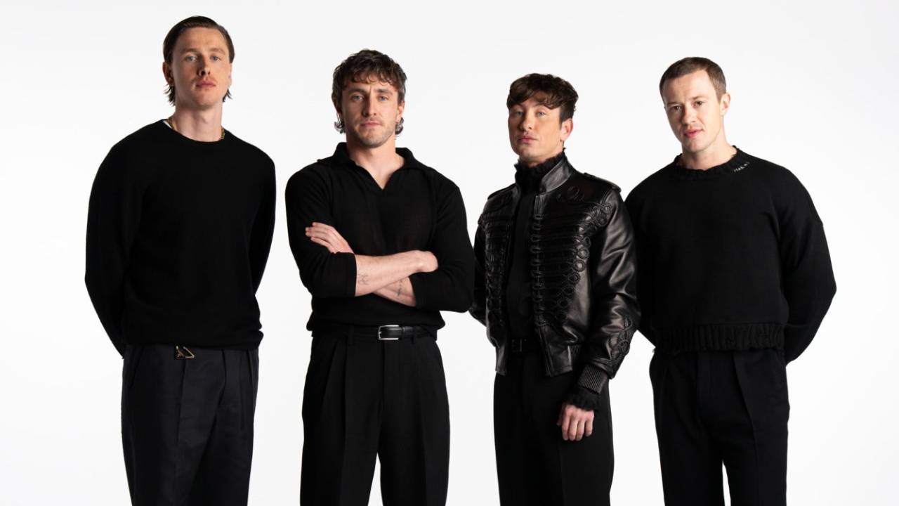 (Da esquerda para direita) Os atores Harris Dickinson, Paul Mescal, Barry Keoghan e Joseph Quinn. Foto: Divulgação