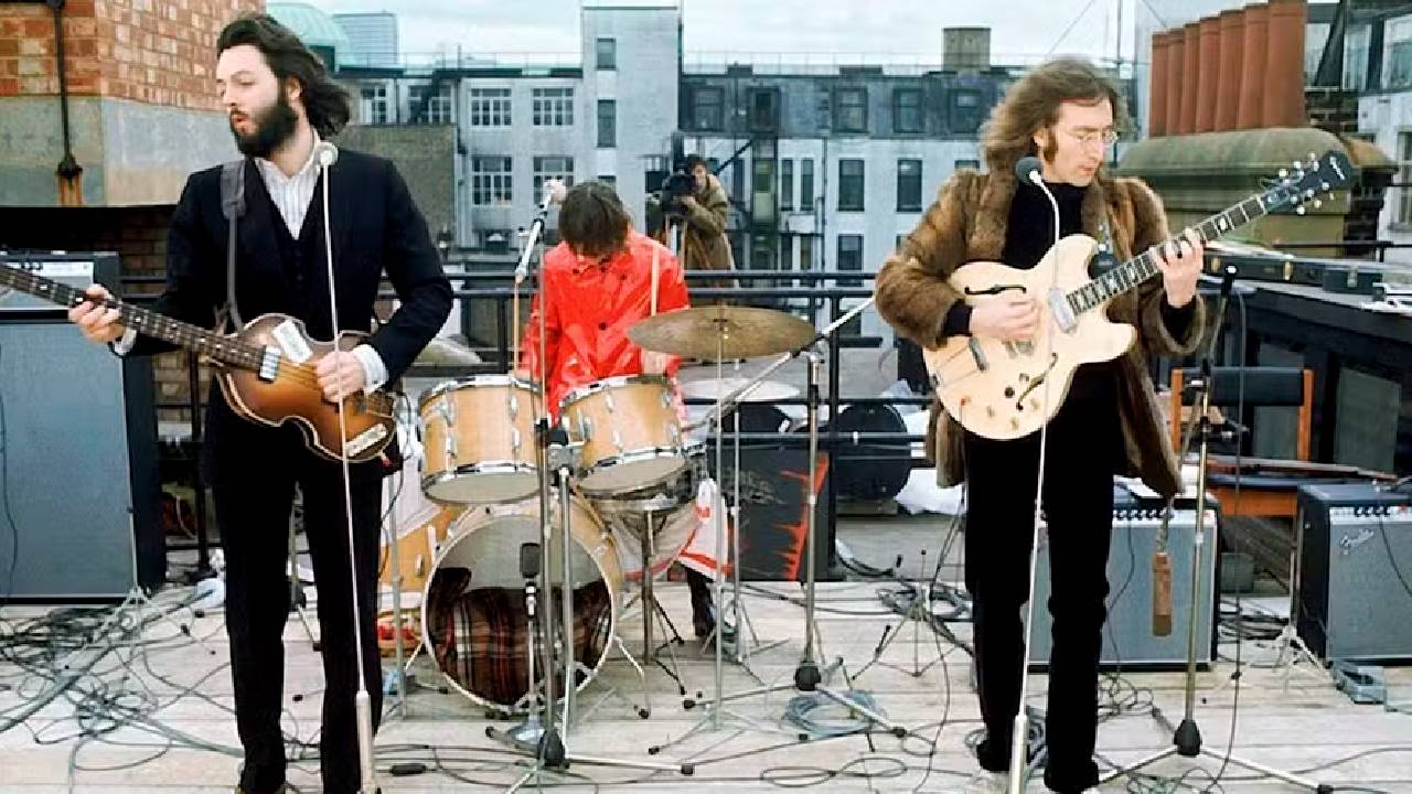 O último show dos Beatles foi no dia 30 de janeiro de 1969, no terraço do edifício da Apple Corps, em Londres. Foto: Arquivo The Beatles