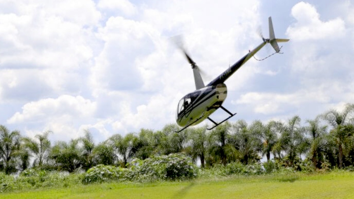 Turistas também podem fazer passeio de helicóptero. Foto: Divulgação