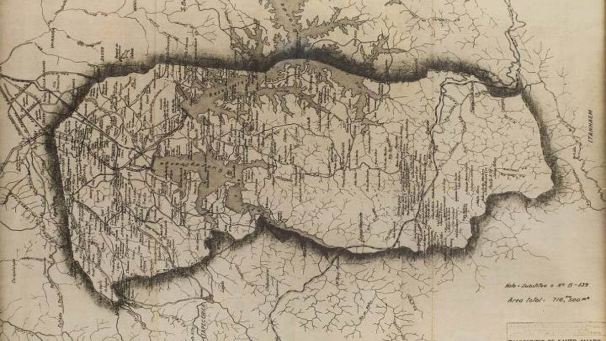 Mapa do município de Santo Amaro - Museu Paulista da USP