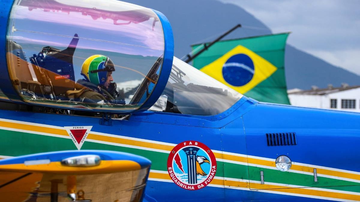 Aeronaves pilotadas são Embraer A-29 Super Tucano. /Foto: Divulgação/Esquadrilha da Fumaça