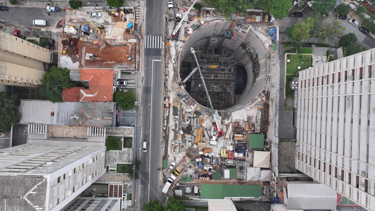 Estação PUC-Cardoso de Almeida concluiu 59% das obras. /Foto: Divulgação/Linha Uni