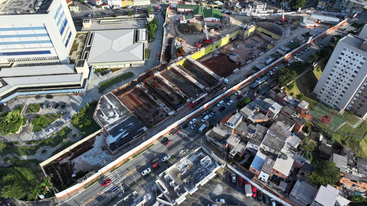 Estação Maristela concluiu 38,63% das obras. /Foto: Divulgação/Linha Uni