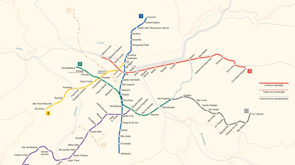 E em último lugar vem a cidade de São Paulo, com 104 km de extensão.(Fotos: Wikimedia Commons)