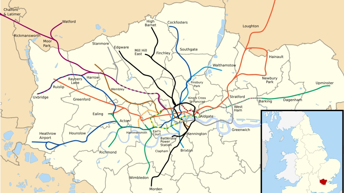 Terceiro lugar do ranking vem Londres com 402 km de extensão.