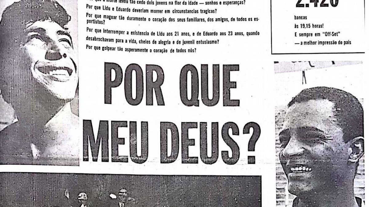 A origem do apelido de "porco" para o Palmeiras está conectada a um acontecimento triste. Em abril de 1969, dois jogadores do Corinthians, Lidu e Eduardo, faleceram em um grave acidente de carro, causando uma grande perda para o clube. (Foto: Reprodução/Acervo Museu do Futebol)
