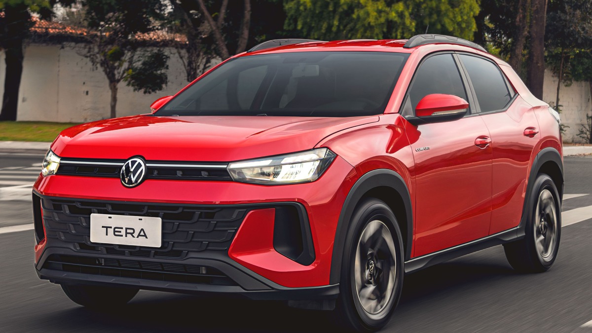 Novo SUV da Volkswagen traz as opções de cores inéditas: Vermelho Hypernova, Prata Lunar e Azul Ártico. /Foto: Divulgação
