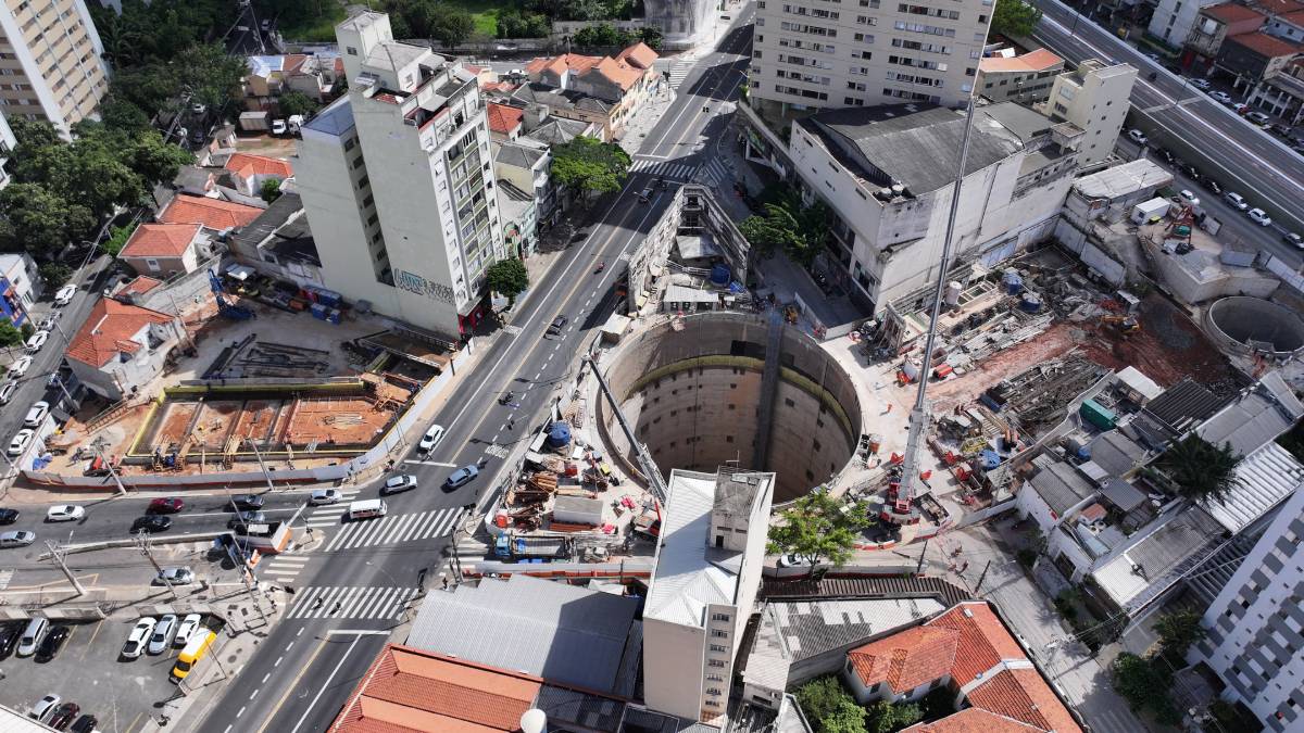 Estação Bela Vista concluiu 59,56% das obras. /Foto: Divulgação/Linha Uni