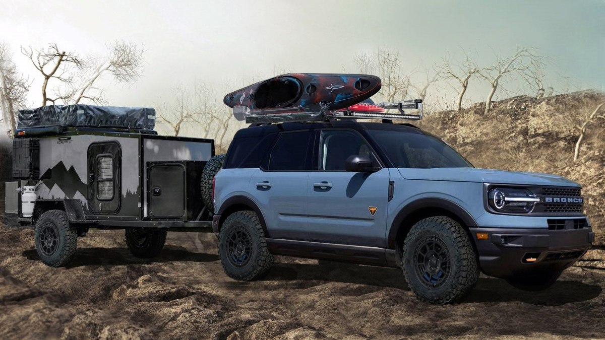 SUV radical pode puxar uma carreta, tornando-se um veículo ideal para os sonhos dos amantes do ar livre e da natureza. Foto: Divulgação