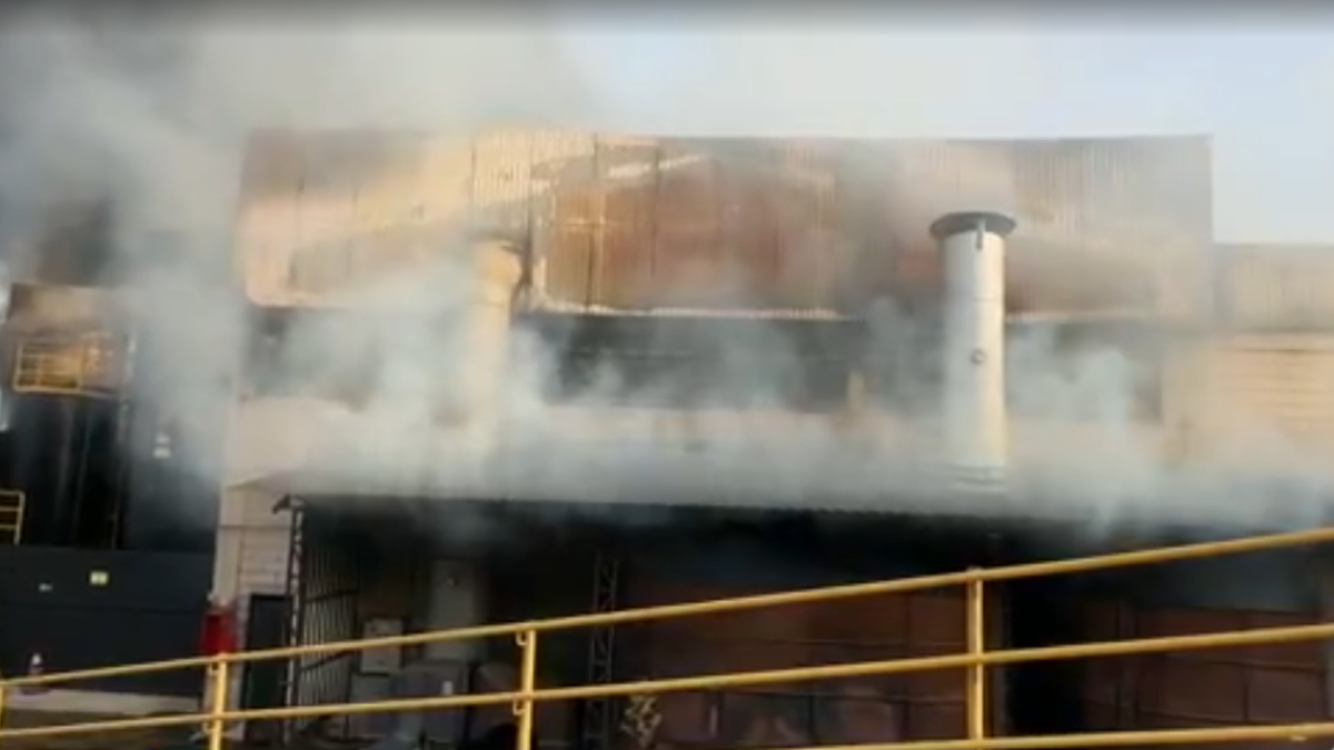 Incêndio durou mais de quatro horas. Reprodução: TV Vanguarda