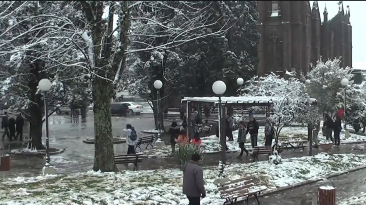 Praça da cidade de Vacaria (RS). Foto: Reprodução Youtube/Produtora Video3