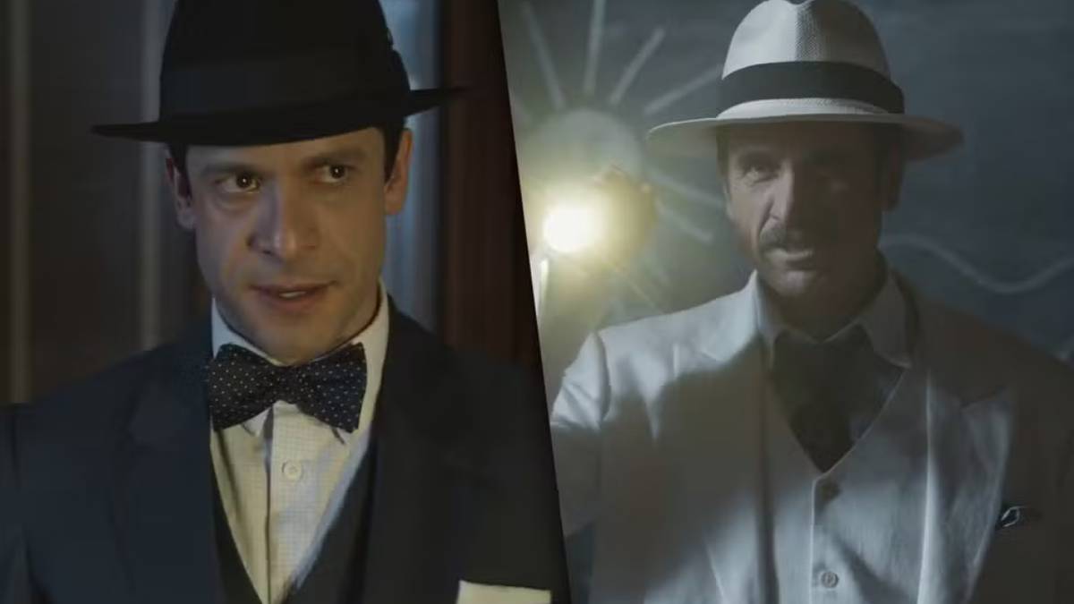 Mas, inesperadamente, Celso flagará os bandidos e tentará impedir a destruição; e aí, quem será que vai vencer o confronto? Fotos: Reprodução/TV Globo