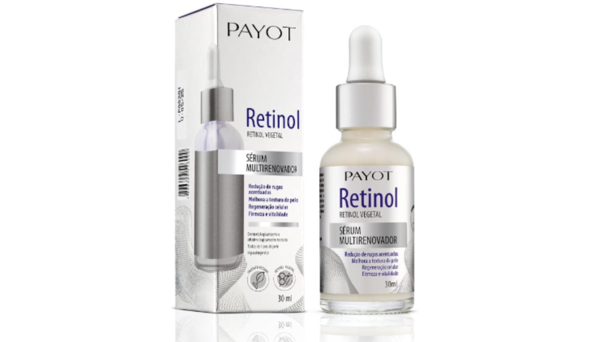 Retinol sérum multirenovador (Payot): o diferencial desse produto é o ativo Phyto-Retinol, que não possui os efeitos irritativos do retinol tradicional. Ele promete auxiliar na redução de rugas e linhas de expressão enquanto estimula a produção natural de colágeno, melhorando a firmeza e reduzindo poros dilatados. O produto custa em média R$ 60,00. 