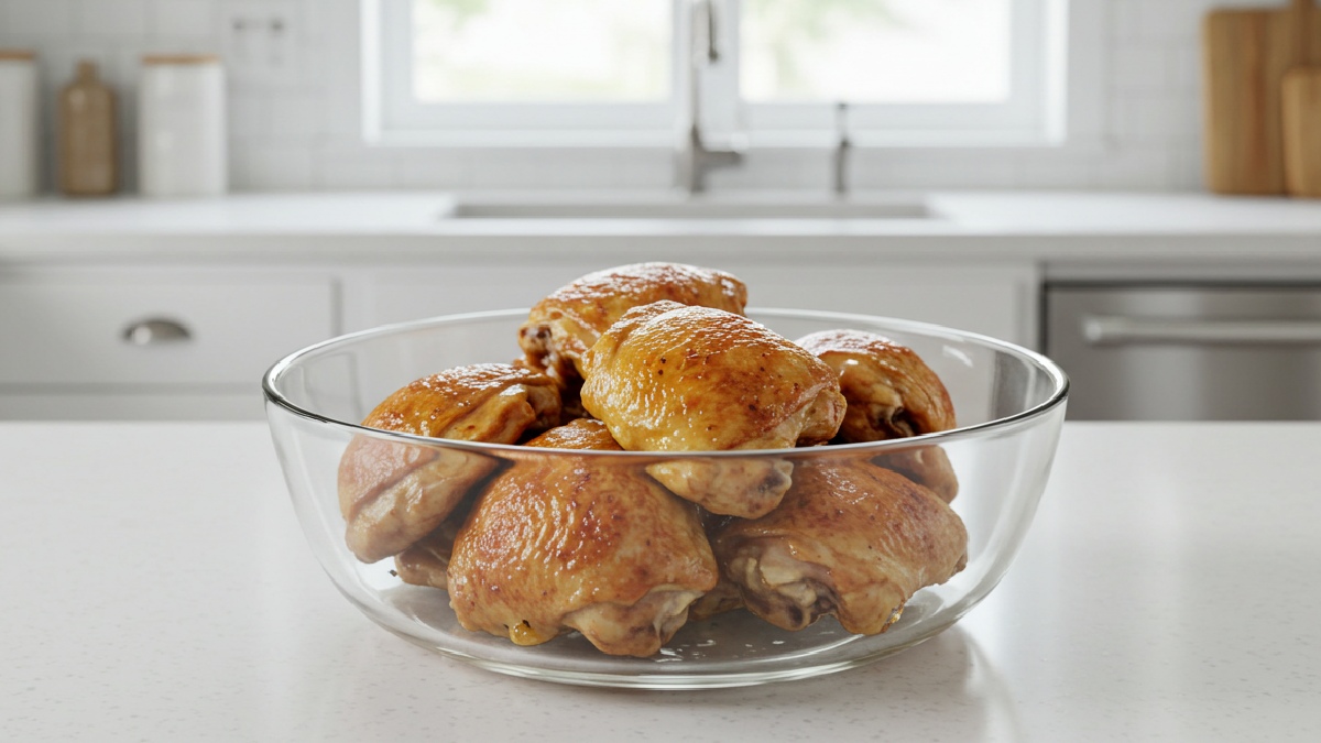Coxa de frango são ótimas, mas precisam ser sem pele. Imagem gerada por inteligência artificial