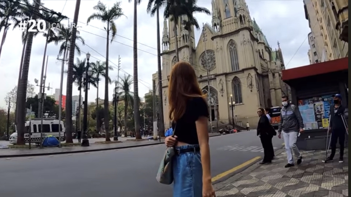 O Marco zero na praça da Sé funciona como uma bússola na cidade de São Paulo - reprodução: YouTube