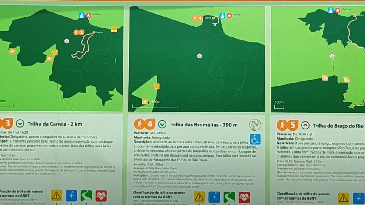 O parque possui diversas trilhas, cada uma com um nível de dificuldade| Reprodução YouTube | Rota 408 - Cidades do Brasil