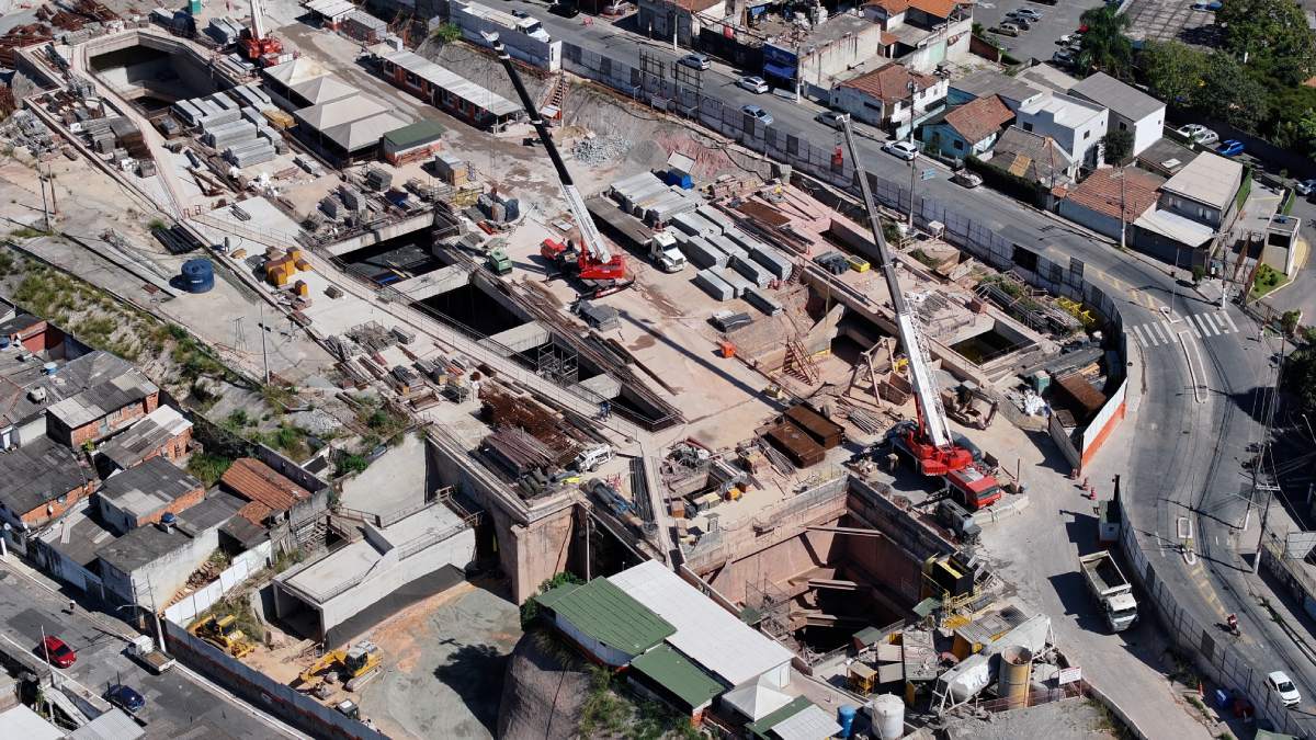 Estação Brasilândia está com 78,15% das suas obras concluídas.
