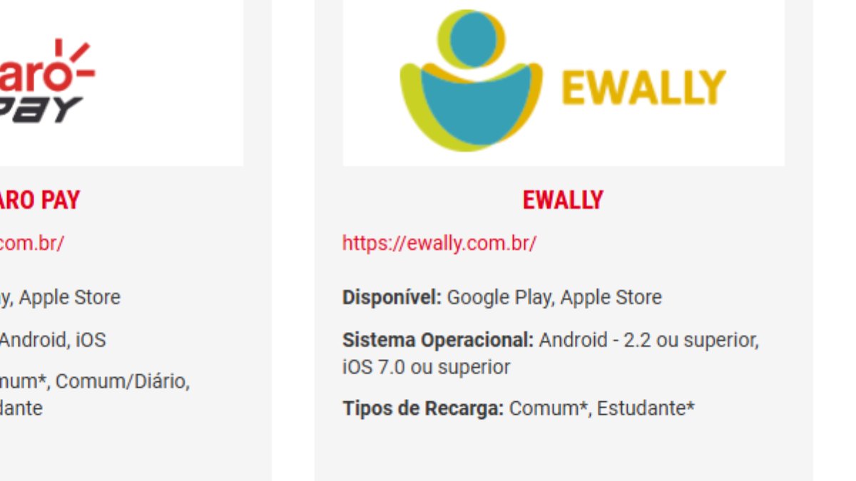 Os aplicativos são uma alternativa para quem deseja recarregar seu Bilhete Único de forma rápida e segura. Aqui está uma lista com aplicativos assegurados pela SPTrans: Ewally