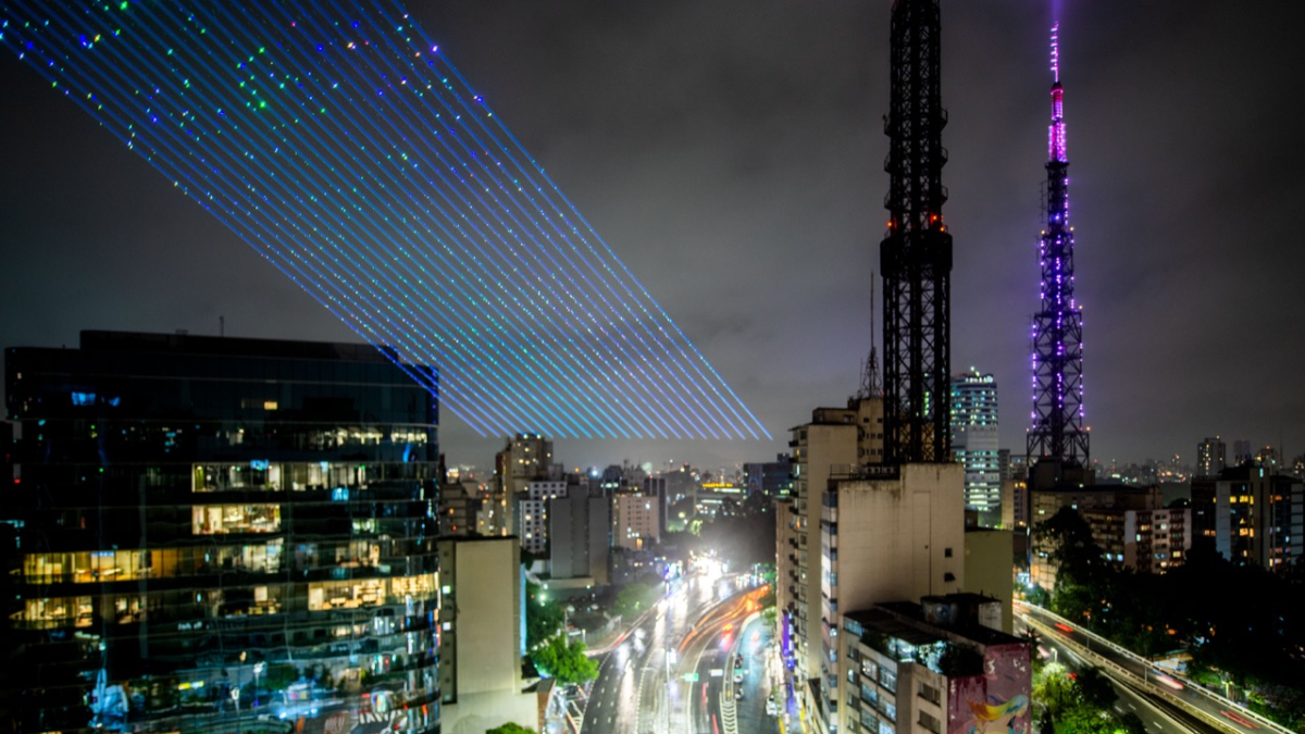 Avenida Paulista será o palco das últimas apresentações do festival. /Foto: Divulgação/Festival Internacional das Luzes