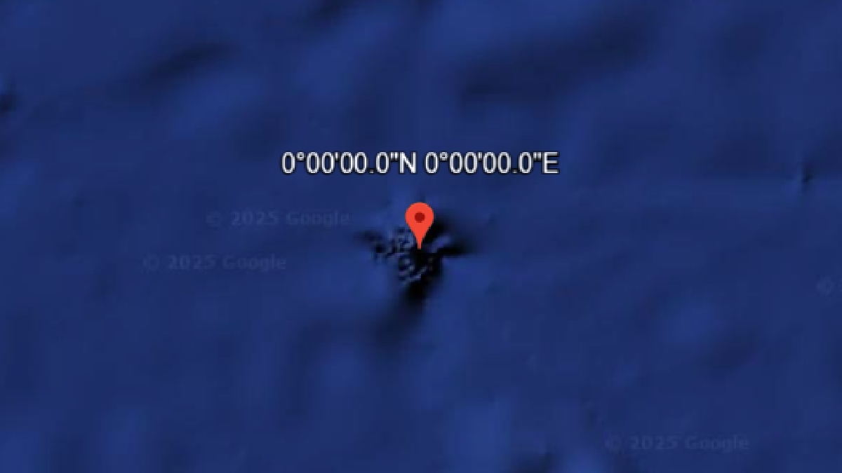 A ilha fica localizada no Oceano Atlântico. Imagem: Reprodução Google Earth