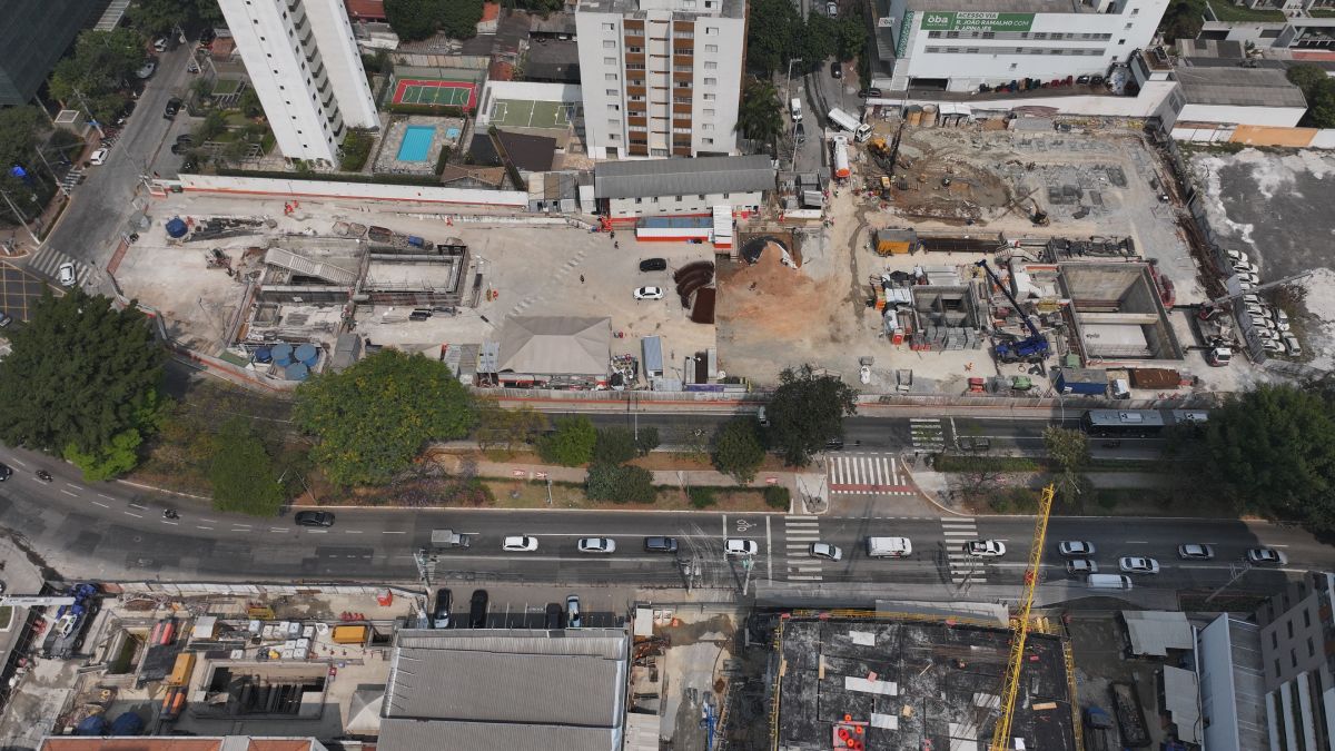 Estação Perdizes está com 85,92% das obras concluídas.