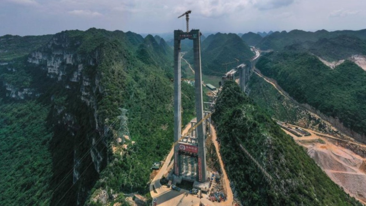 Obras da construção da ponte duraram três anos. /Foto: Xinhua/Yang Wenbin