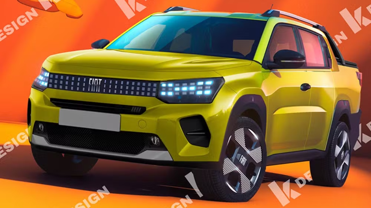Fiat pretende substituir a Strada com um carro maior, com a plataforma STLA Small e um motor híbrido leve de 12V. /Foto: Kleber Silva/KDesignAG