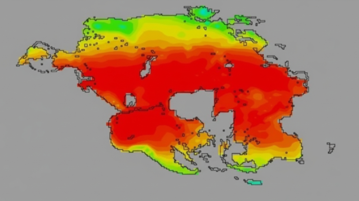A pesquisa prevê que partes da gigantesca massa terrestre poderiam atingir 60°C durante o verão. Foto: Reprodução/Imagem gerada por IA