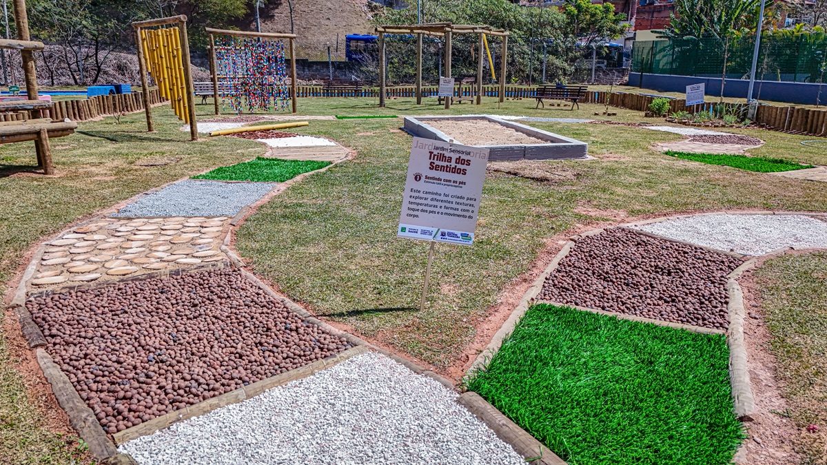 Os elementos do jardim foram pensados para estimular os sentidos/Divulgação/PMSP