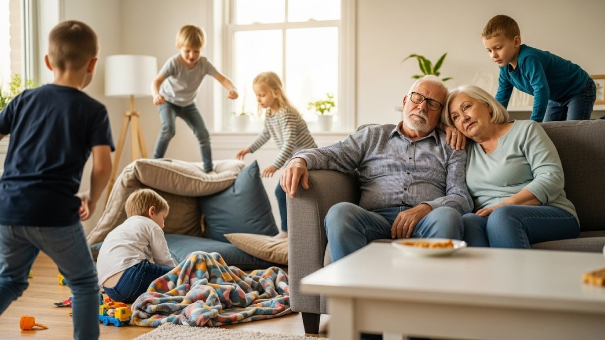 A Sociedade Espanhola de Geriatria e Gerontologia (a SEGG) recomenda o jogo aberto com os filhos, que eles sejam informados sobre impedimentos, problemas de saúde, a necessidade de ter espaço e tempo próprios. O mais importante é aprender a dizer "não" aos filhos, acrescenta a organização. Fotos: Imagens geradas por IA