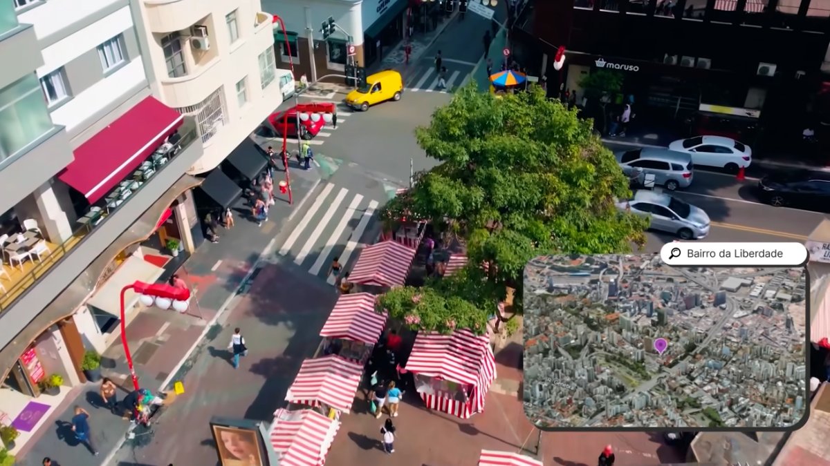 Tradição e diversidade se encontram nas ruas da Liberdade (Fotos:Reprodução/Youtube)
