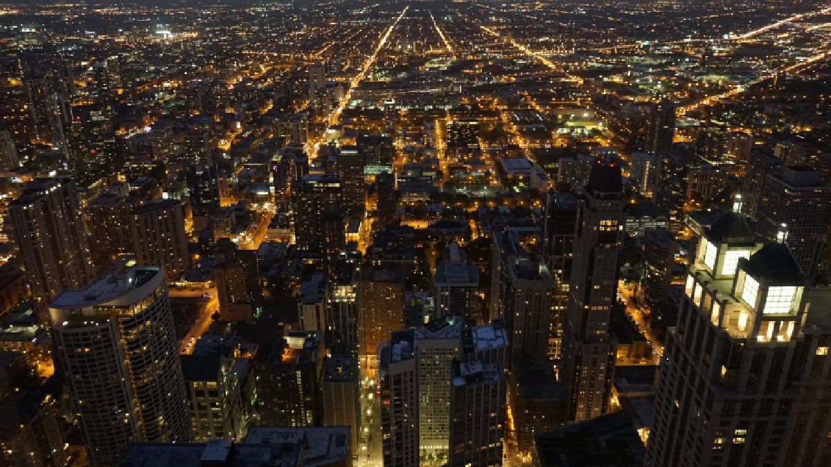 Malha de Chicago pode ser vista até do espaço. Imagem: Matt Kieffer/Wikimedia Commons